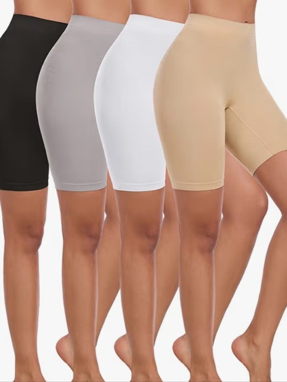 NWT 4 Pack Seamless Slip Shorts Under Dress Anti Chafing Biker Spandex